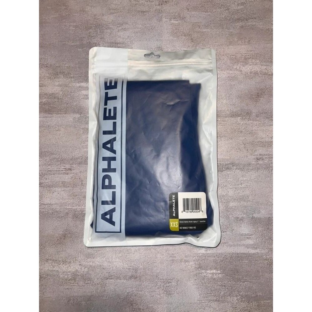 NWT Alphalete Alphalux Wonder Leggings 27” Tuxedo Blue Women’s XXS